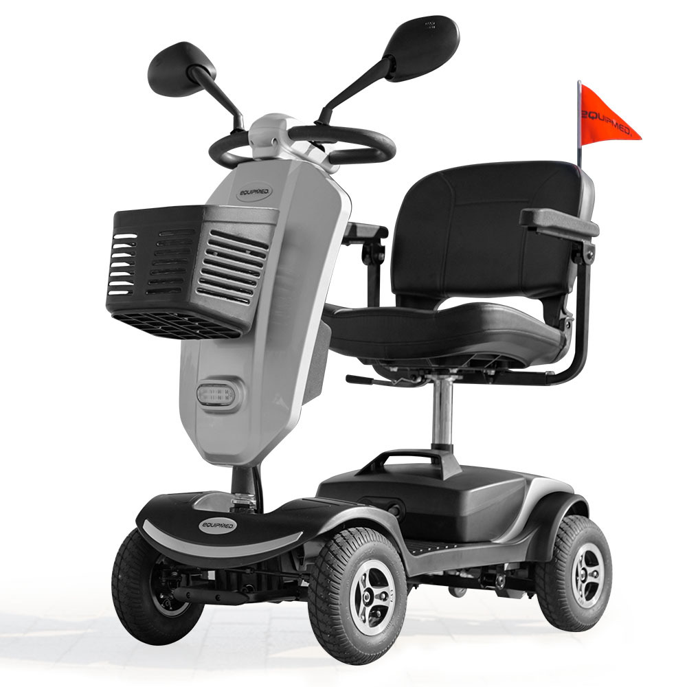 V219-AGCMSCEMQA3SL-73716-00 EQUIPMED Mobility Scooter Electric Motorized Ride On E-Scooter for Elderly Older Adult Handicap Aid - Image 1