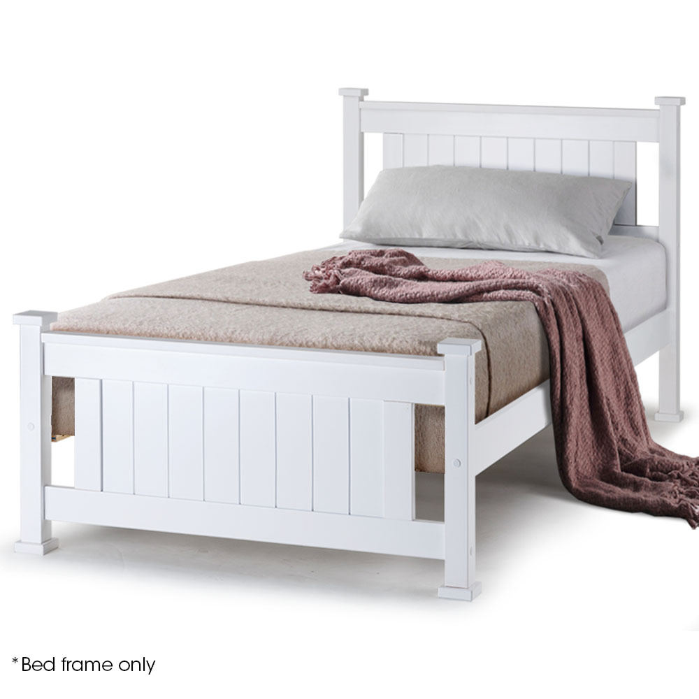 V219-BEDBFSKS03WA-225544-00 KINGSTON SLUMBER Single Wooden Bed Frame, Bedroom Furniture for Kids and Adults - Image 1