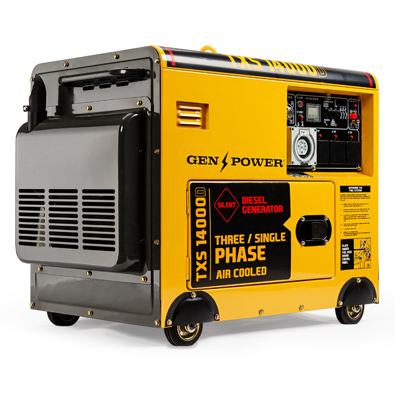 V219-GEN3DSGPRC1M4-74047-00 GENPOWER 7kW Peak 5kW Rated Commercial Diesel Generator, Electric Key Start, 1 x 20A 415V 3 Phase, 3 x 15A 240V - Image 1