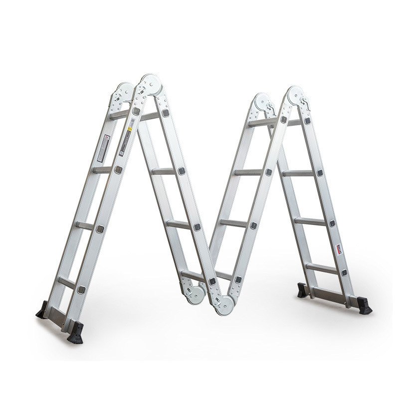 V219-LDRTELBULA47M-LDRTELBULA47M-00 BULLET Pro 4.7m Multi-Purpose Ladder Aluminium Extension Folding Adjustable Step - Image 1