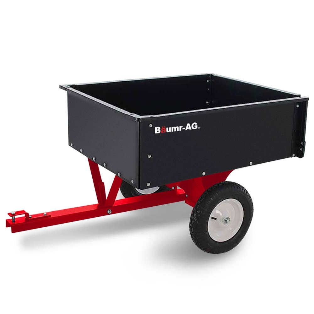 V219-MOWCRTBMAASD1-74170-00 BAUMR-AG 270kg Capacity Metal Dump Cart, for Ride on Mower - Image 1