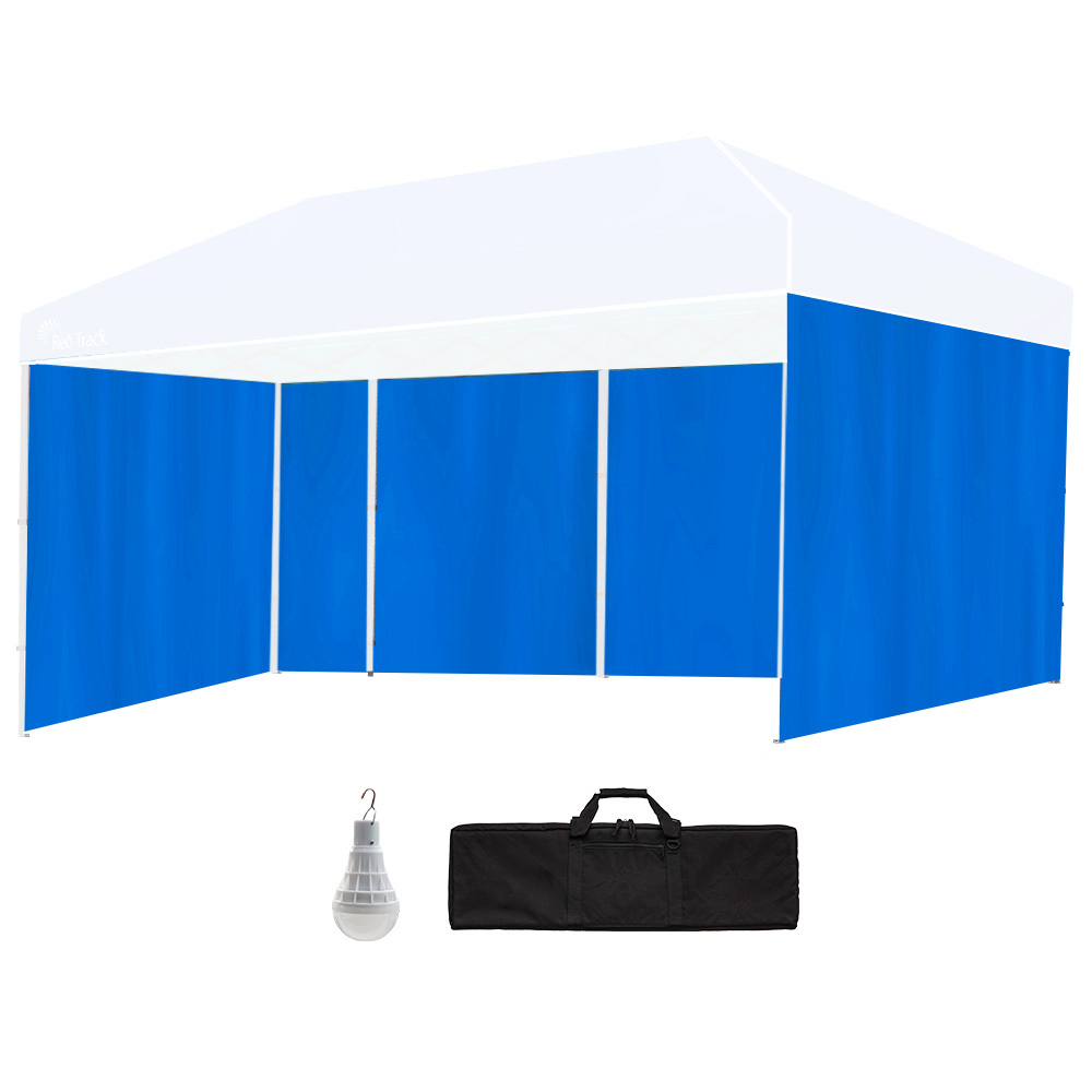 V219-OTDGPKACCA6NV-225721-00 RED TRACK Accessory Pack for 6x3m Blue Gazebo, includes Walls, Wheeled Carry Bag, Rechargeable USB Lamp - Image 1