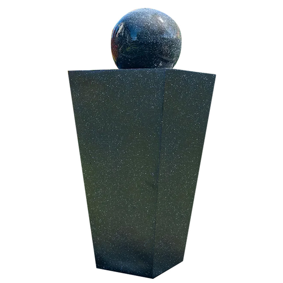 V219-PMPFPKPROAS1B-74262-00 PROTEGE Contemporary Solar Powered Water Feature Fountain with LED Lights - Dark Grey - Image 1