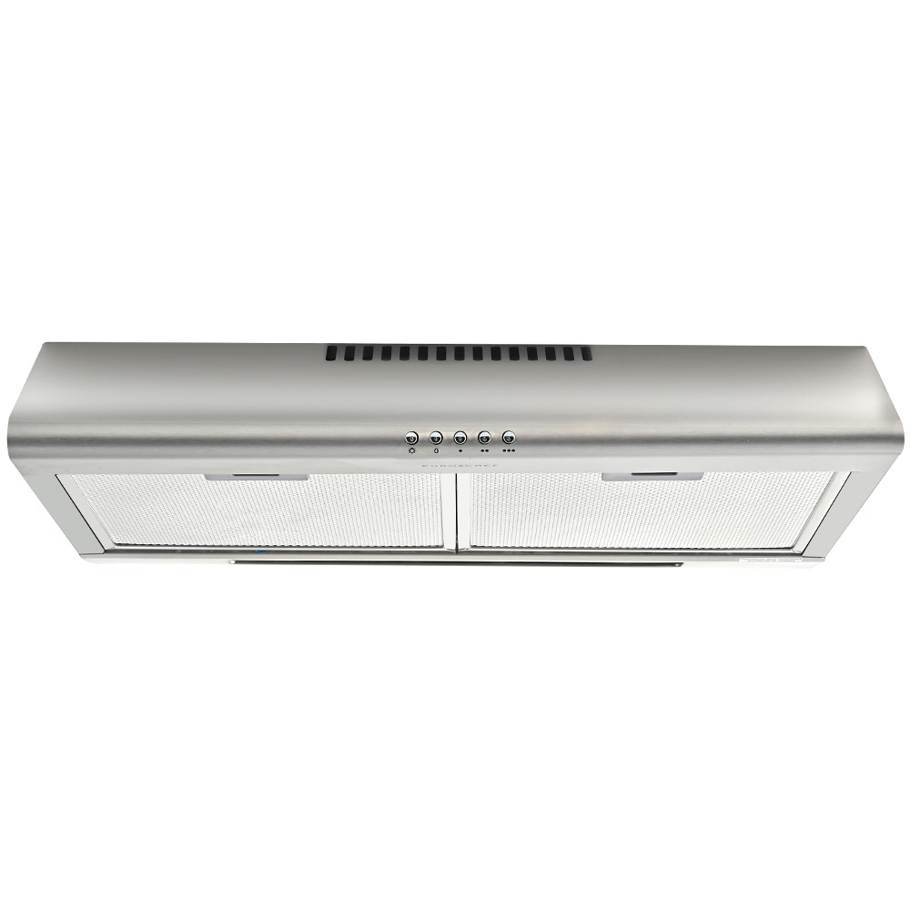 V219-RGHFIXEC67FA-225453-00 EUROCHEF 60cm Fixed Stainless Steel Rangehood, Quiet 3-Speed, 4-Layer Dishwashable Filters, Halogen Lights EFR60S - Image 1