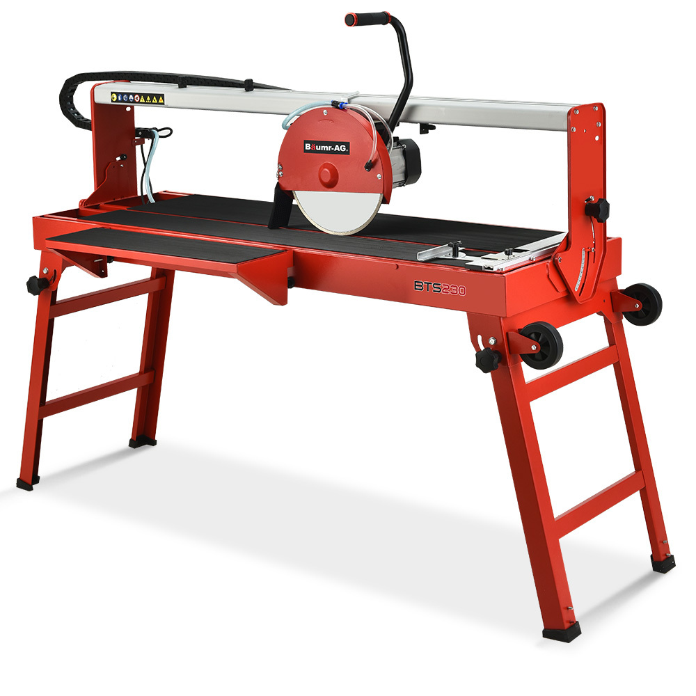 V219-TILSAWBMRA230-74340-00 BAUMR-AG 1500W Electric Tile Saw Cutter with 300mm (12") Blade, 920mm Cutting Length, Side Extension Table - Image 1