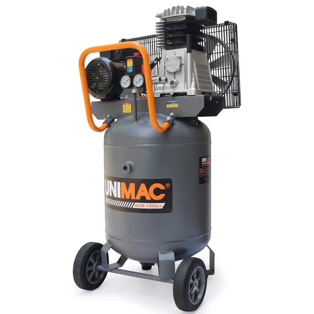 V219-TOLACMUM10VA-202507071130-00 Unimac 100L 2.6kW Industrial Air Compressor, 370L/min 116PSI, Brushless Motor, Long Service Life, Certified Vertical Tank, 15A Plug - Image 1
