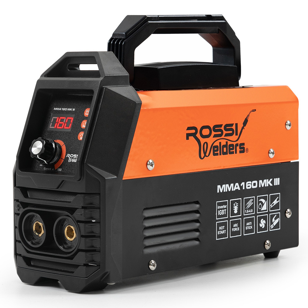 V219-TOLWDRROBM16-74379-00 ROSSI 160 Amp Inverter Arc MMA Stick DC Welder, Portable Welding Machine, 15A Plug - Image 1