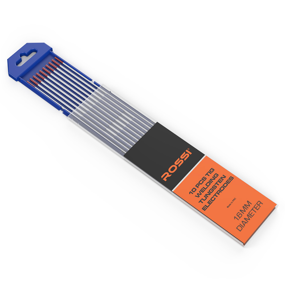 V219-WDRECDRO16BA-225263-00 ROSSI 10pc 1.6mm x 150mm TIG Welding Tungsten Electrodes , for Copper Alloy, Nickel Alloy, Titanium Alloy, Stainless Steel - Image 1