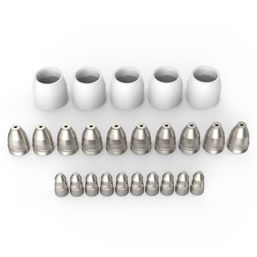 V219-WDRTCMRO25PA-225285-00 ROSSI 25pc Consumables Kit to Suit P-80 Plasma Cutter Torch, Includes Tips, Electrodes - Image 1