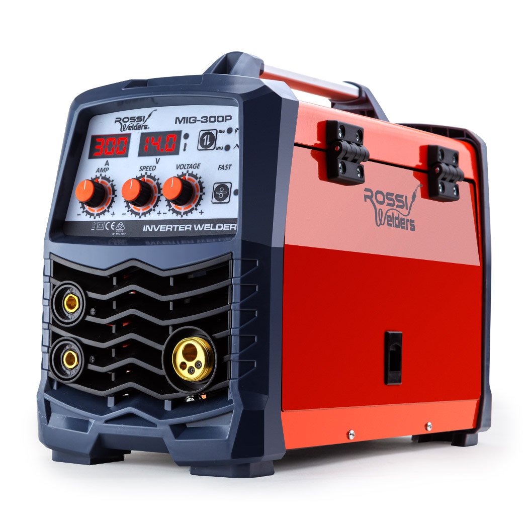 V219-WLDMIGROSA3C0-225293-00 ROSSI 300 Amp MIG Stick Welder, Portable DC Gas Gasless Inverter Welding Machine, 15A Plug - Image 1