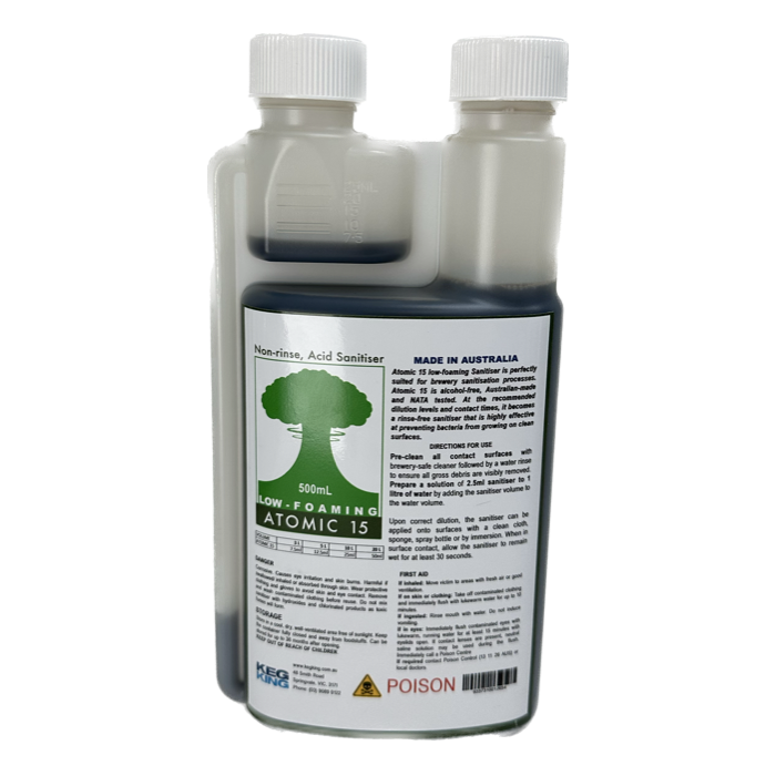 V225-9009-143286-00 Atomic 15 - Low Foaming Sanitiser 500ml - Image 1