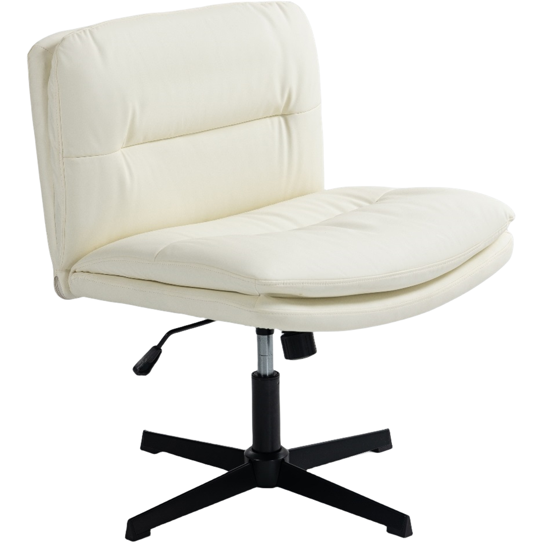 V226-SW2006BG-127383-00 Faux Leather Home Office Chair -Beige - Image 1