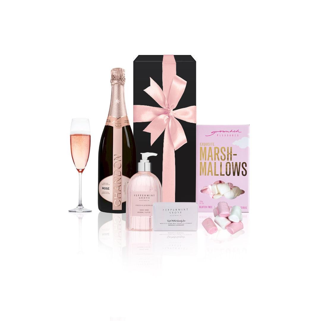 V232-PGHR0067_1-214877071c-rosehamper Pink Champagne & Sweet Hamper - Image 1