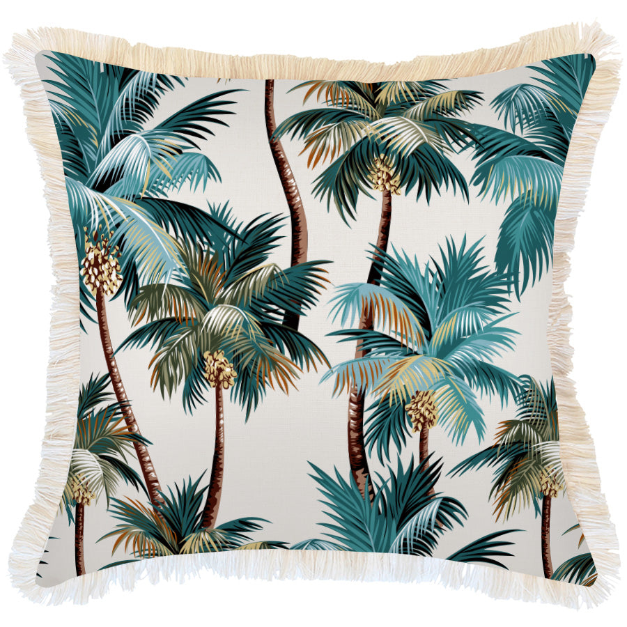 V236-EP12204303FNCT_EP12204303FN_Indoor-Outdoor-Cushion-Cover-Palm-Trees-Natural-Coastal_Fringe_Natural Cushion Cover-Coastal Fringe Natural-Palm Trees Natural-60cm x 60cm - Image 1