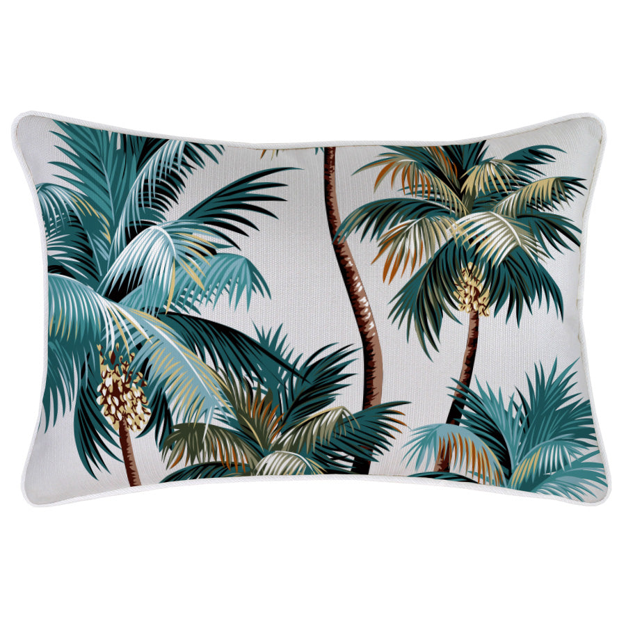 V236-EP12204601WP-EP12204601WP_Indoor-Outdoor-Cushion-Cover-Palm-Trees-White-00 Cushion Cover-With Piping-Palm Trees White-35cm x 50cm - Image 1