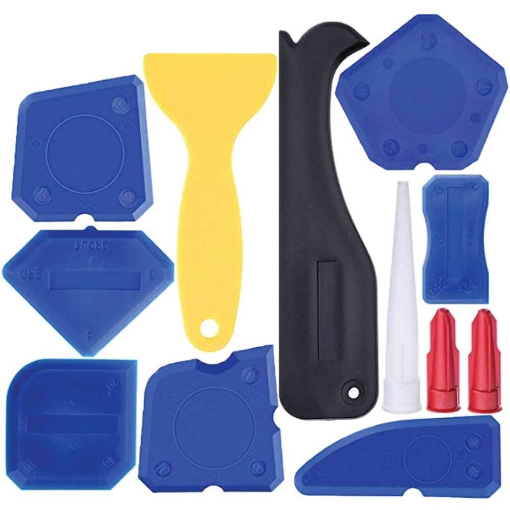 V238-SUPDZ-28148685668432-131949-00 12 Piece Plastic Sealant Scraper Tools Finishing Grout Silicone Caulking Remover - Image 1
