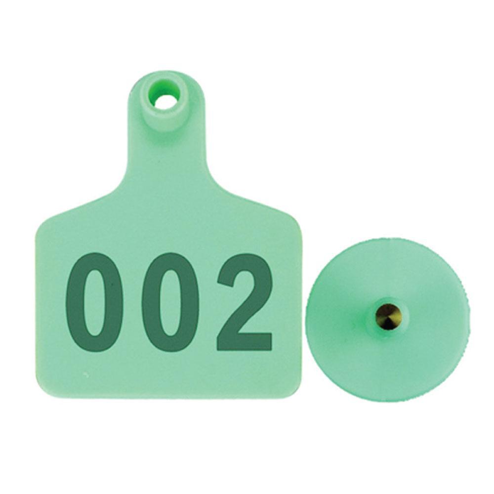 V238-SUPDZ-28747301650512-202507252035-00 1-100 Cattle Number Ear Tag 6x7cm Set - Medium Green Sheep Livestock Label - Image 1