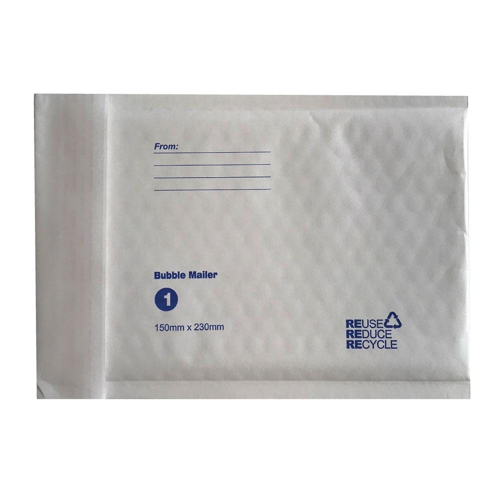 V238-SUPDZ-29091307749456-202507252050-00 300x Tempest 150x230mm Bubble Mailers No.1 White Padded Eco Mail Bags Envelopes - Image 1