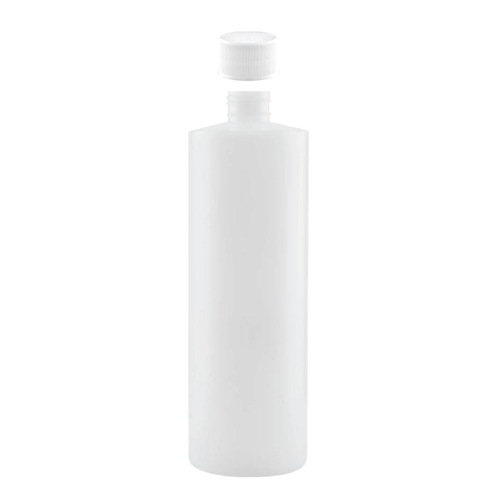 V238-SUPDZ-30342560022608-202507252105-00 1x 500ml Clear HDPE Round Bottle + 28/410 Caps - Empty Plastic Food Storage - Image 1