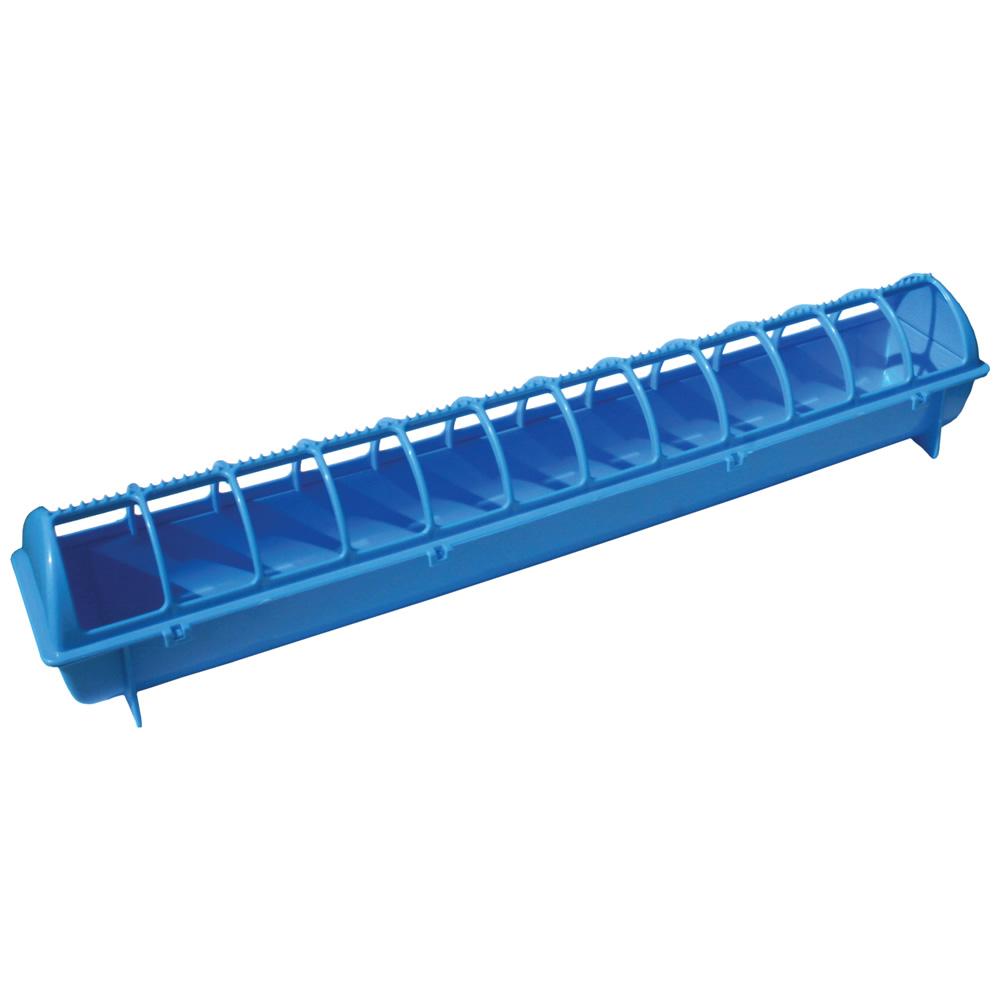 V238-SUPDZ-31390647550032-202505271441-00 68cm Long Poultry Feeder Chicken Feeding Trough Blue Plastic Flip Top Container - Image 1