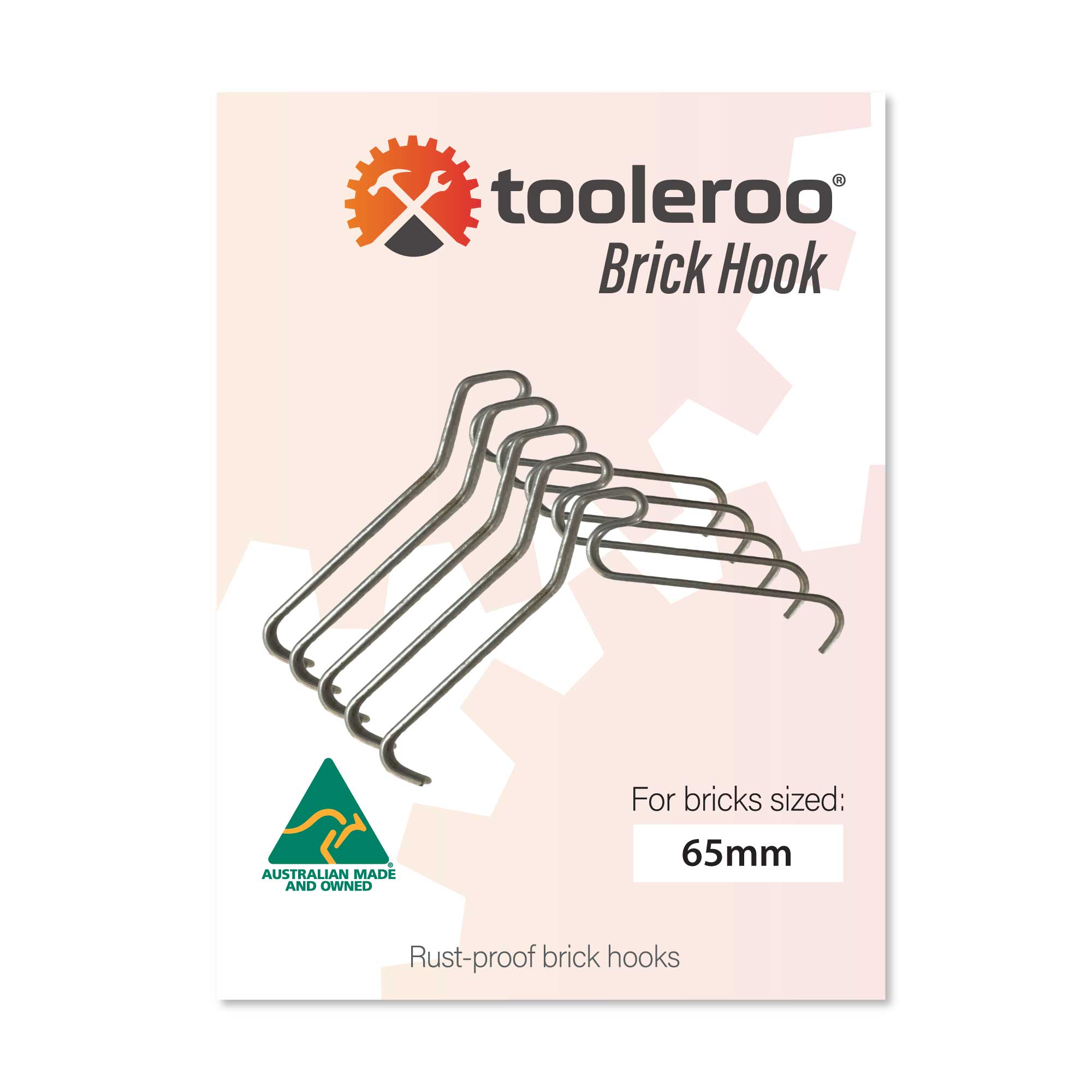 V238-SUPDZ-32322603778128-211575-00 10 Pack 65mm (2.5") Brick Hooks - Wall Crab Clips Hangers For Pictures Plants - Image 1