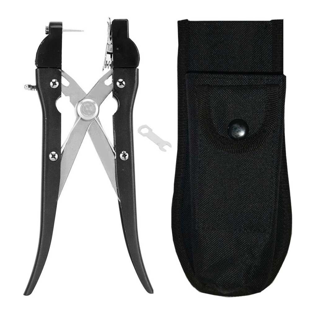 V238-SUPDZ-32575052021840-202507252001-00 Ear Tag Applicator Plier + Case - Alloy Livestock Animal Cattle Punch Tagger - Image 1