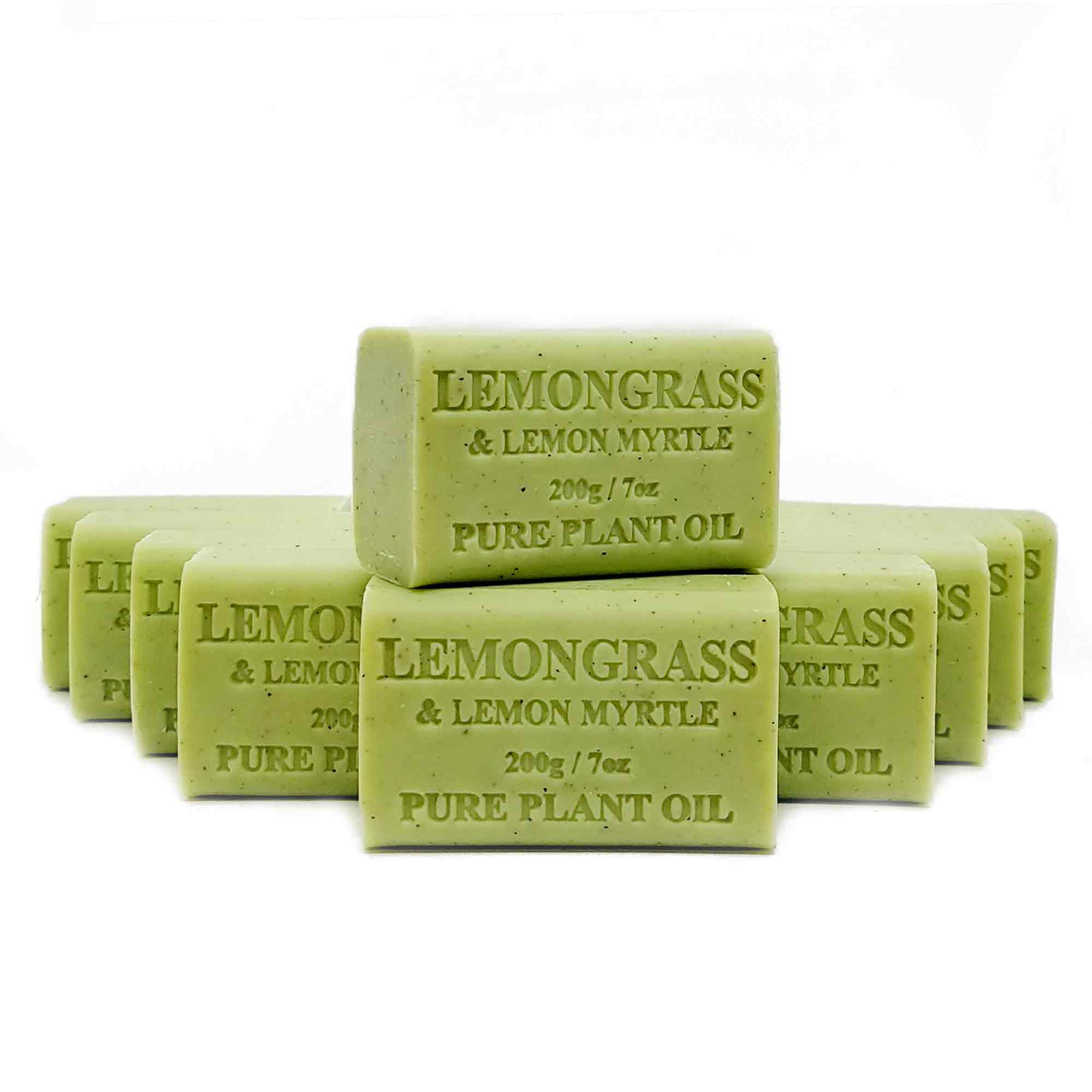 V238-SUPDZ-33217867546704-202507252155-00 10x 200g Plant Oil Soap Lemongrass Lemon Myrtle Pure Vegetable Bar Australian - Image 1