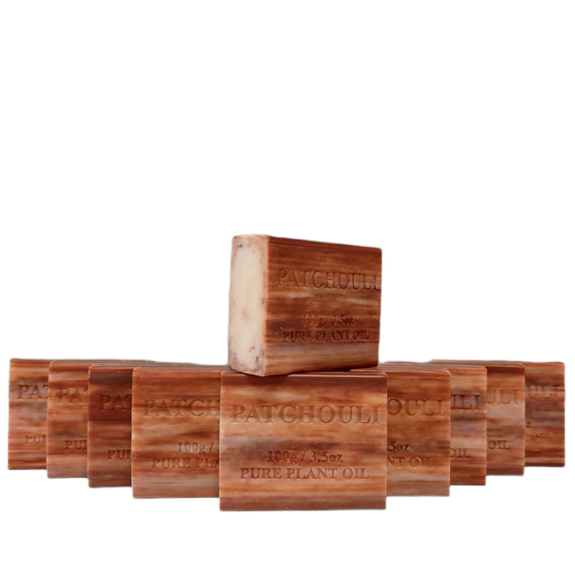 V238-SUPDZ-39487702302800-202507252245-00 10x 100g Plant Oil Soap Patchouli Scent Pure Natural Vegetable Base Bar - Image 1