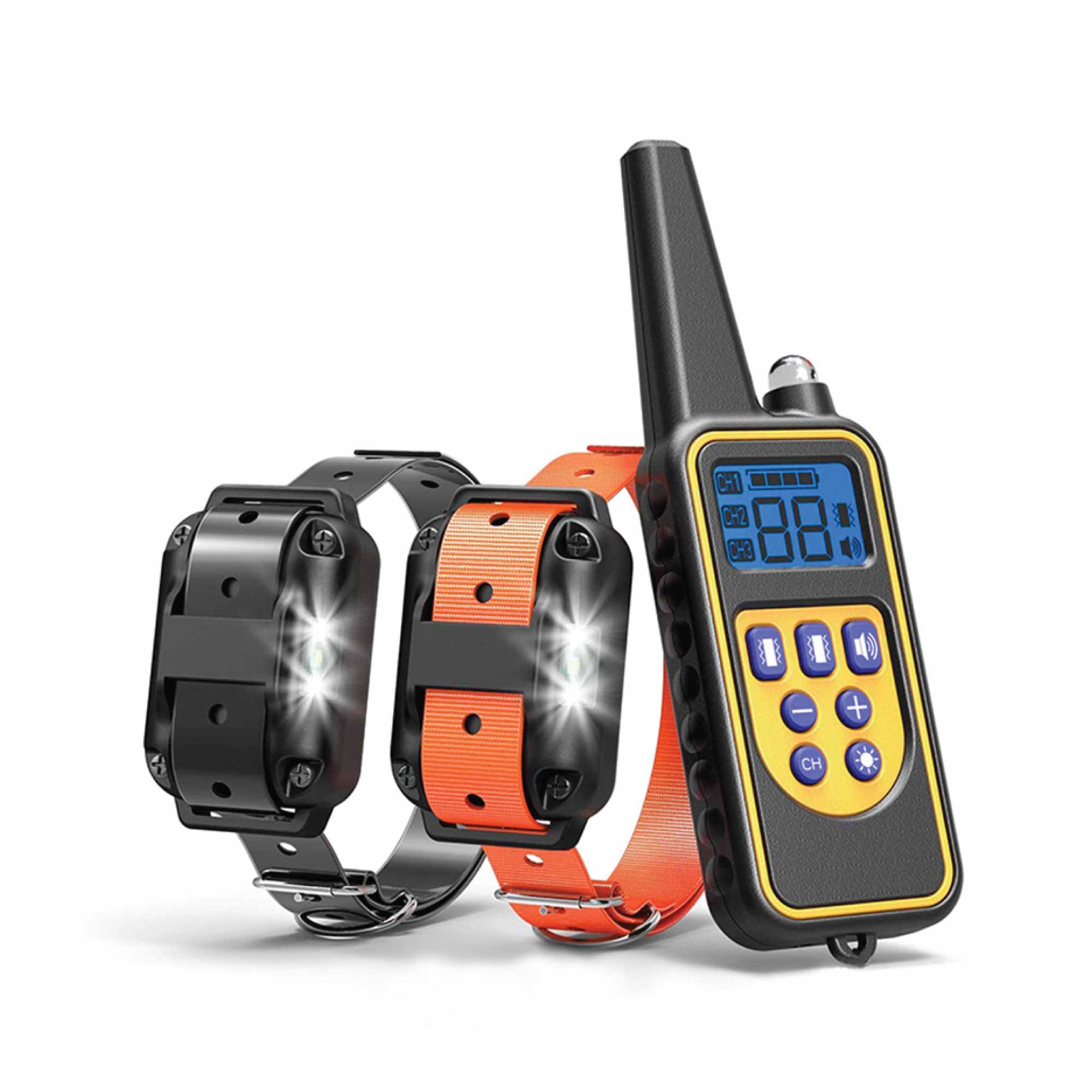 V238-SUPDZ-39572038877264-202507252305-00 Dog Bark Collars - 2x 800m Range Recievers Vibration Sound Light Training Device - Image 1