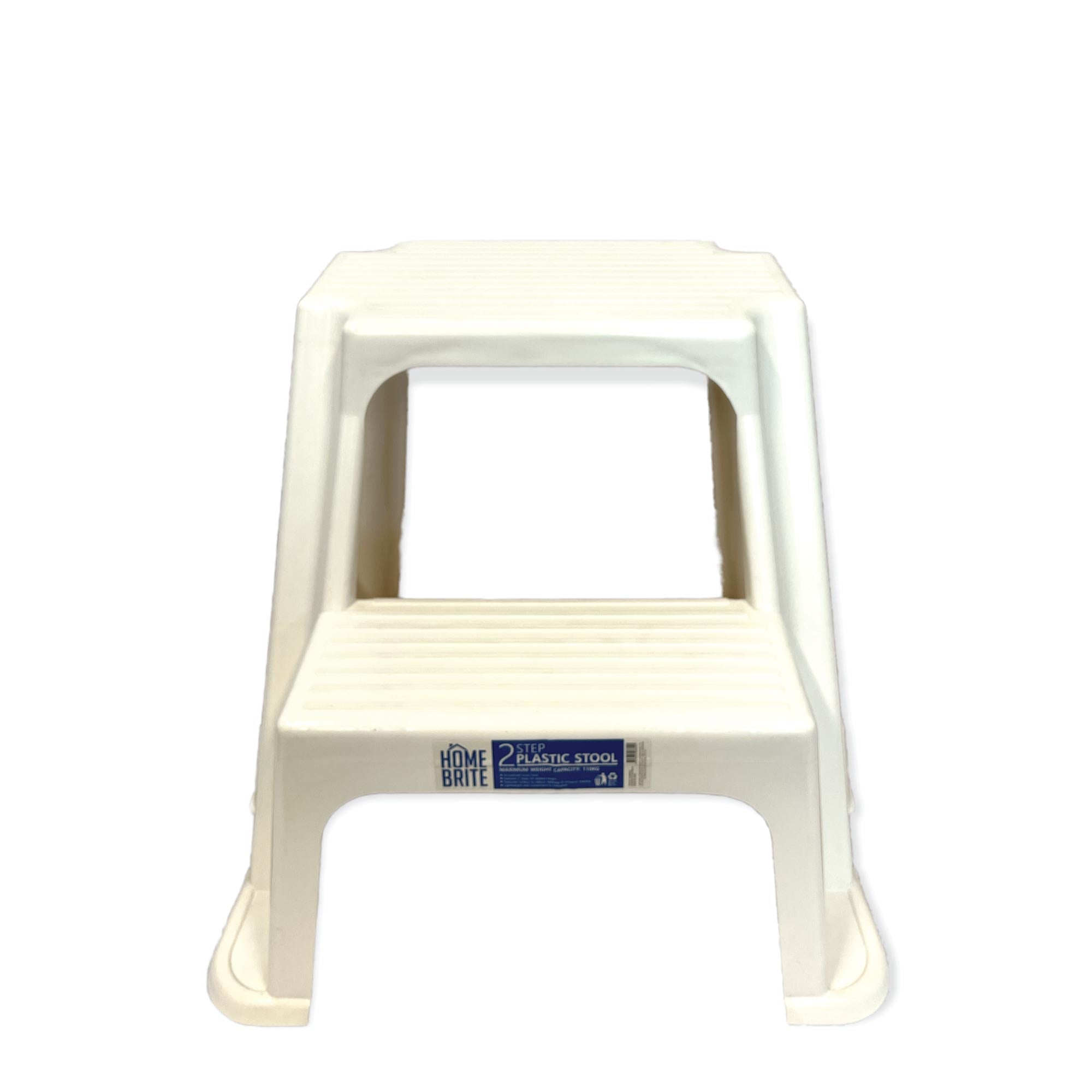 V238-SUPDZ-39701721808976-202505271535-00 Large Two Step Stool 41cm White Plastic Foot Stairs Step Ladder - Image 1