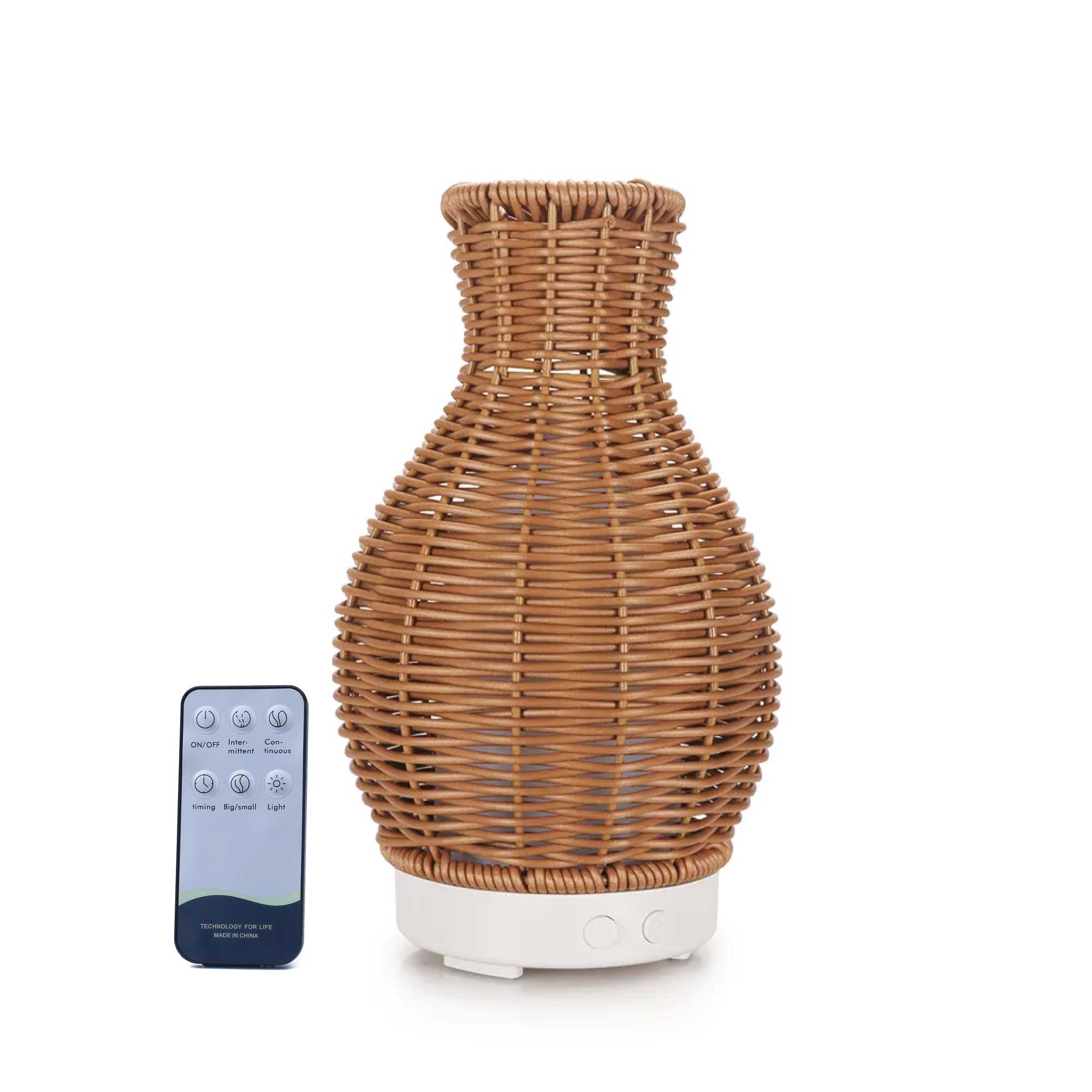 V238-SUPDZ-40003367698512-202507311240-00 Essential Oil Aroma Diffuser and Remote - 100ml Rattan Vase Mist Humidifier - Image 1