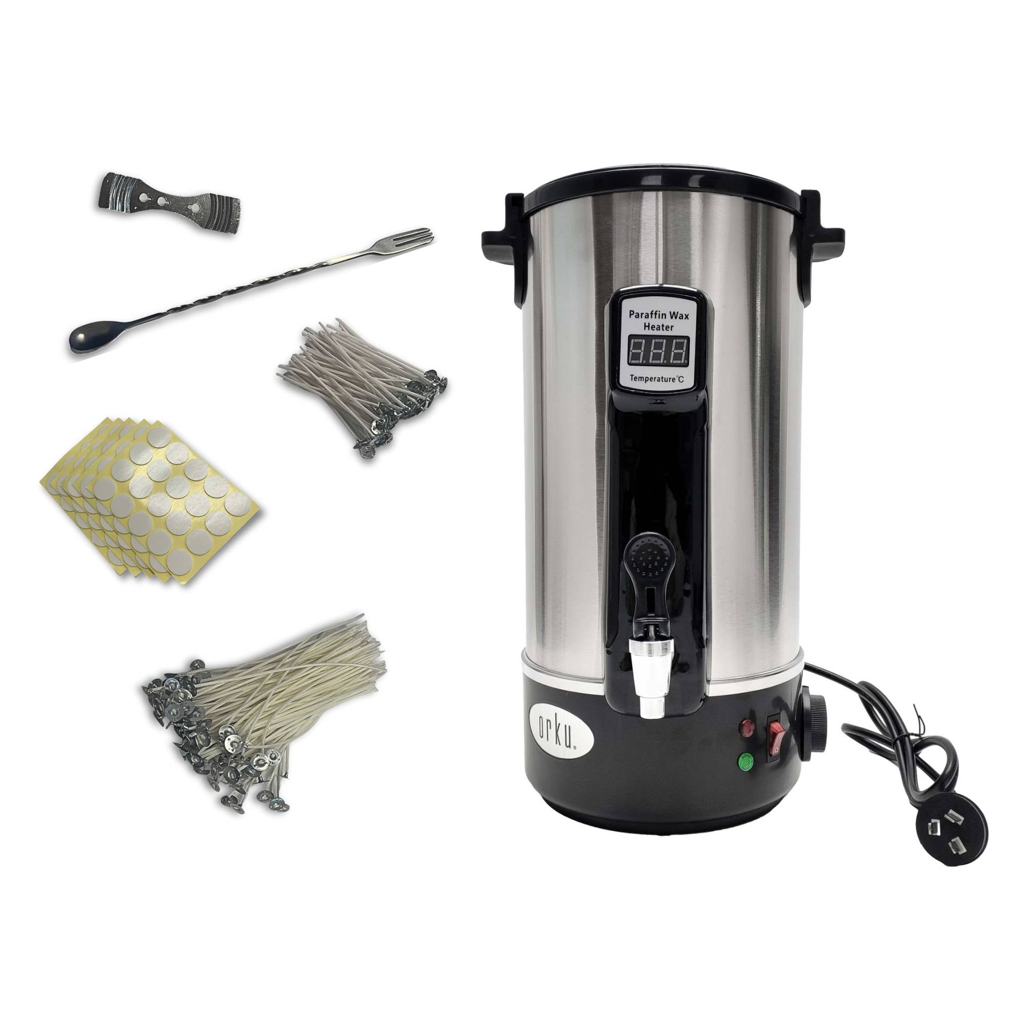 V238-SUPDZ-40076489097296-202508211136-00 8L Orku Candle Wax Heater With Tap And Accessories - Candle Making Melter Pot - Image 1