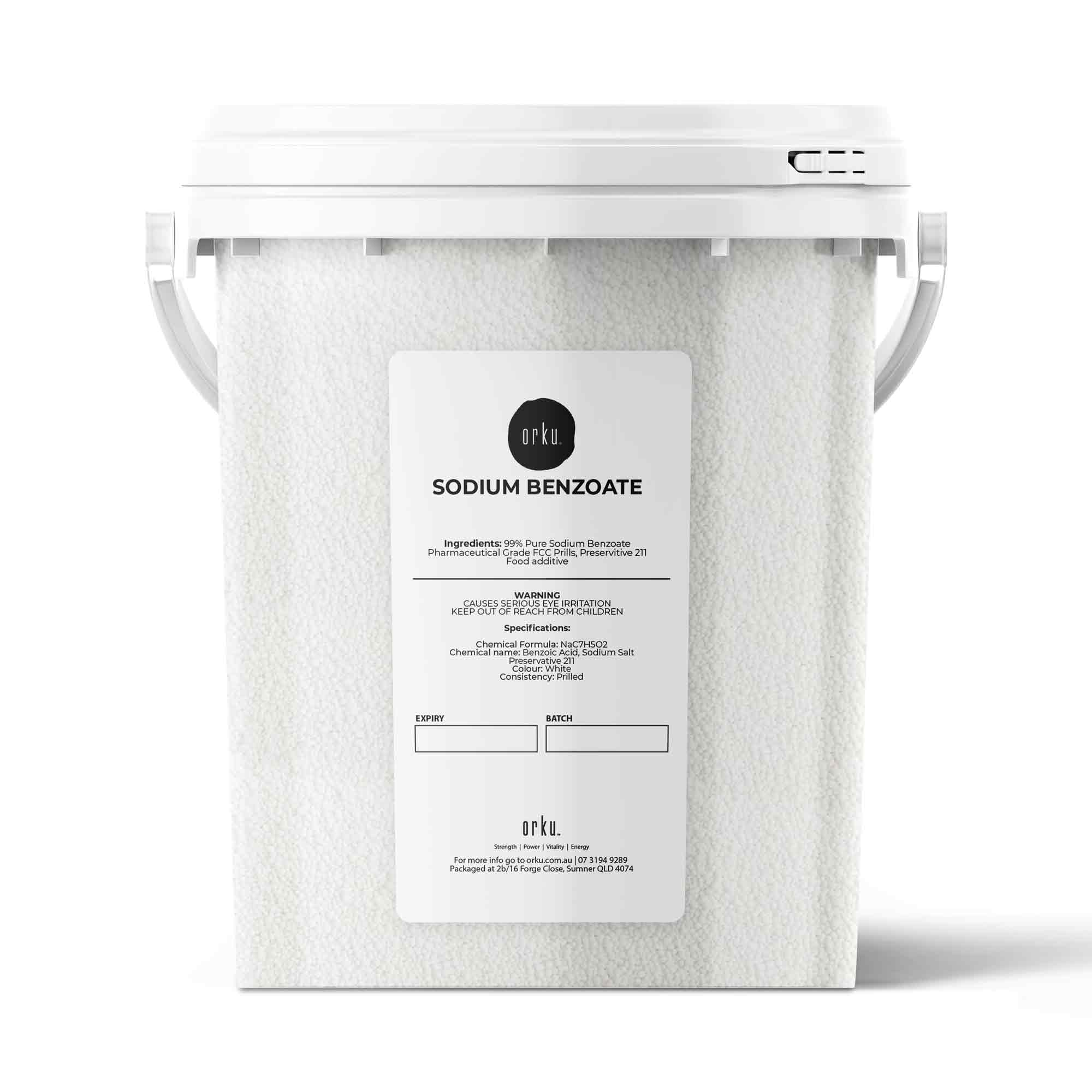 V238-SUPDZ-40091920367696-202507311316-00 800g Orku Sodium Benzoate USP/FCC Grade Prills – E211 Preservative CAS 532-32-1 - Image 1