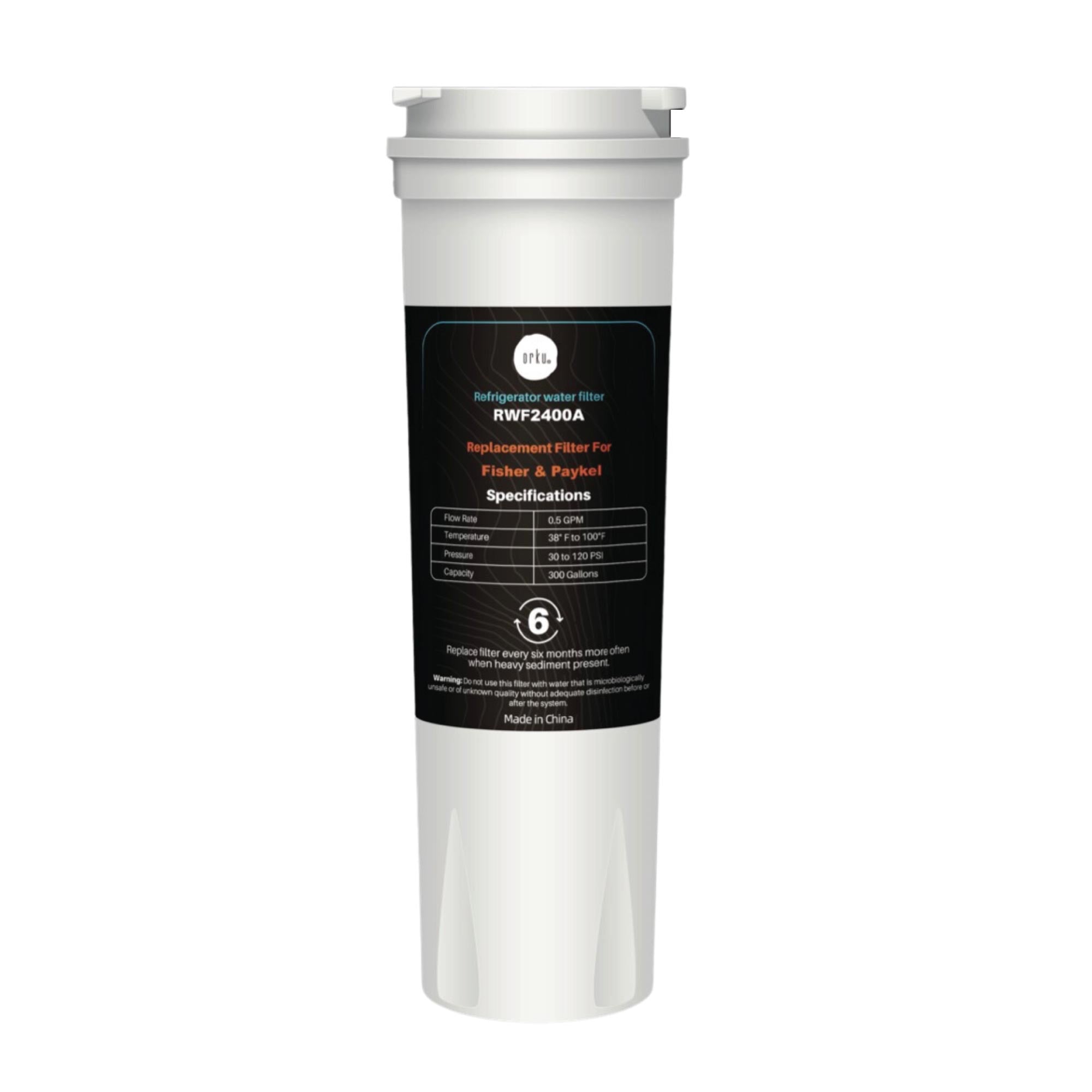 V238-SUPDZ-40354183184464-142139-00 Orku Fridge Water Filter Cartridge for Fisher & Paykel RWF2400A 836848 836860 - Image 1