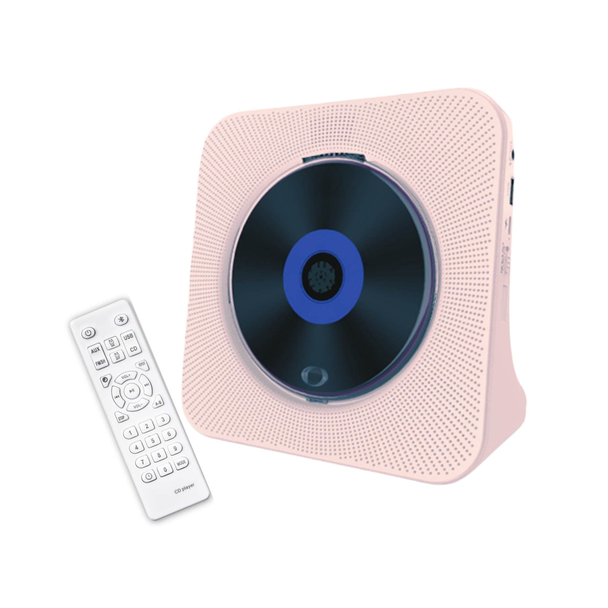 V238-SUPDZ-41154856779856-202507281330-00 Tooleroo USB Rechargeable Desktop CD Player Speaker – Bluetooth Portable Pink - Image 1
