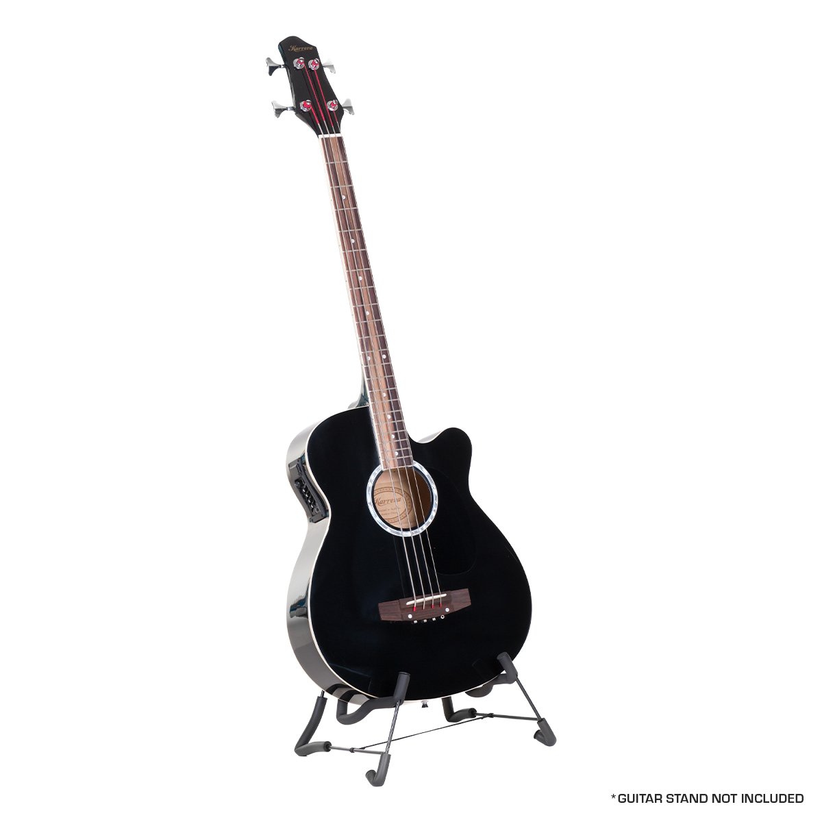 V240-ACG43-BK-71712-00 Karrera 43in Acoustic Bass Guitar - Black - Image 1