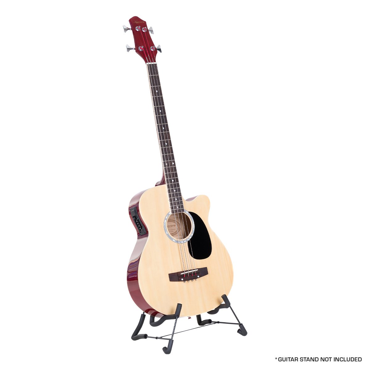 V240-ACG43-NAT-71711-00 Karrera 43in Acoustic Bass Guitar with electric pickup - Natural - Image 1