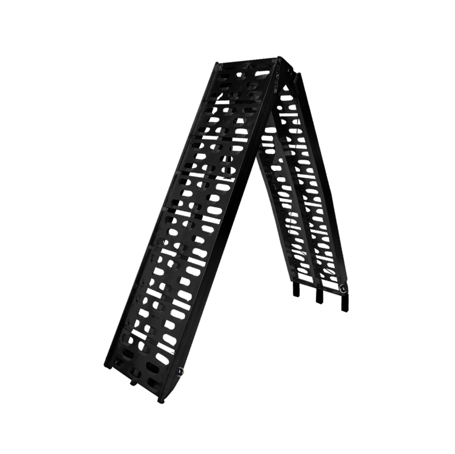 V240-ATV-01A-BK-1-70922-00 Kartrite Aluminium Folding Loading Ramp ATV Motorbike Motorcycle Golf Buggy Trailer - Black - Image 1