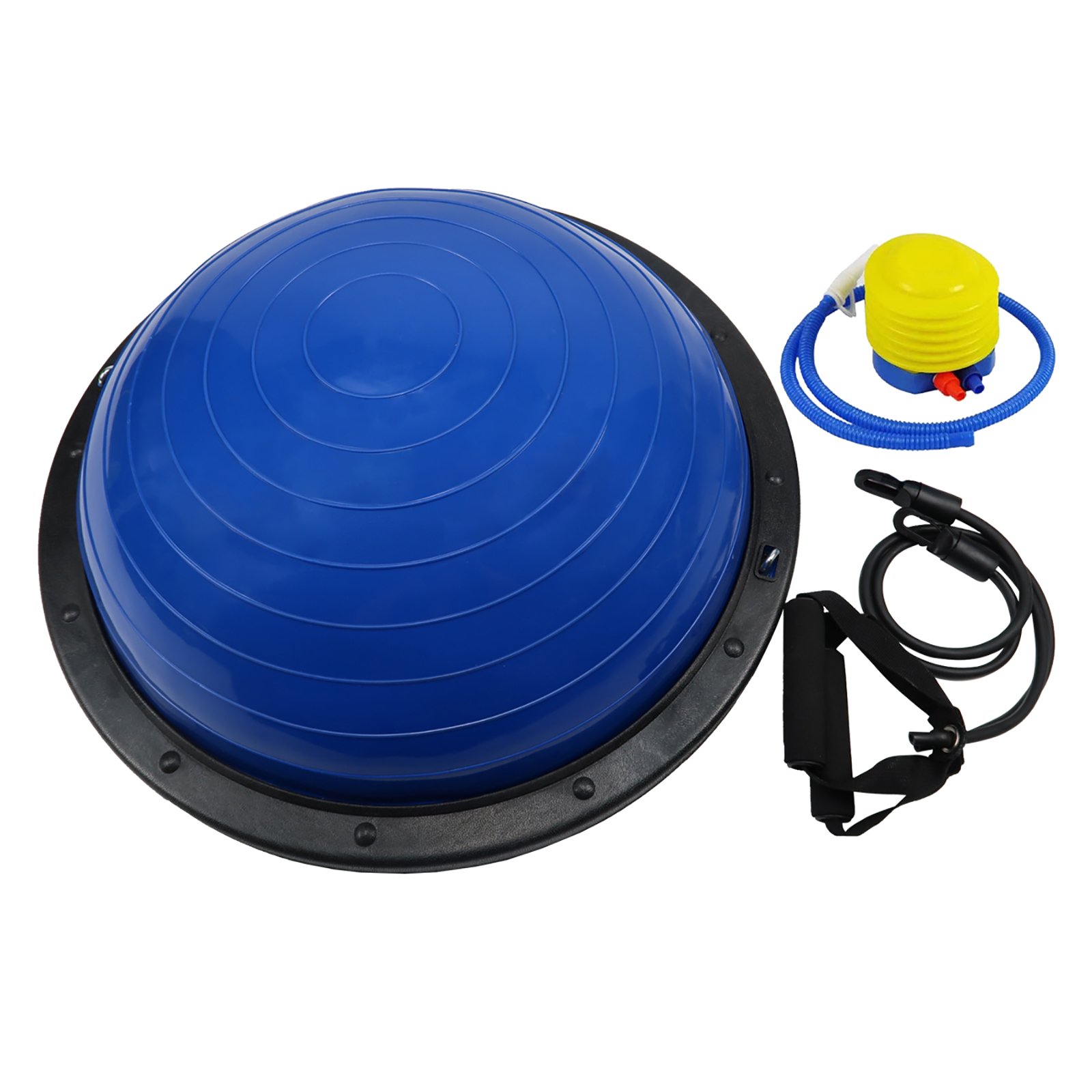 V240-BOS-BAL-BU-71483-00 Powertrain Fitness Yoga Ball Home Gym Workout Balance Trainer Blue - Image 1
