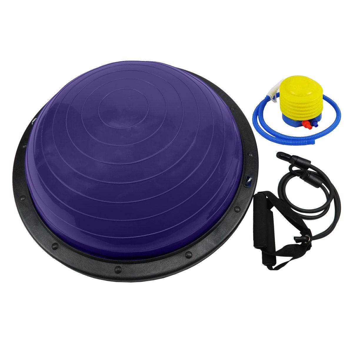 V240-BOS-BAL-PU-71485-00 Powertrain Fitness Yoga Ball Home Gym Workout Balance Trainer Purple - Image 1