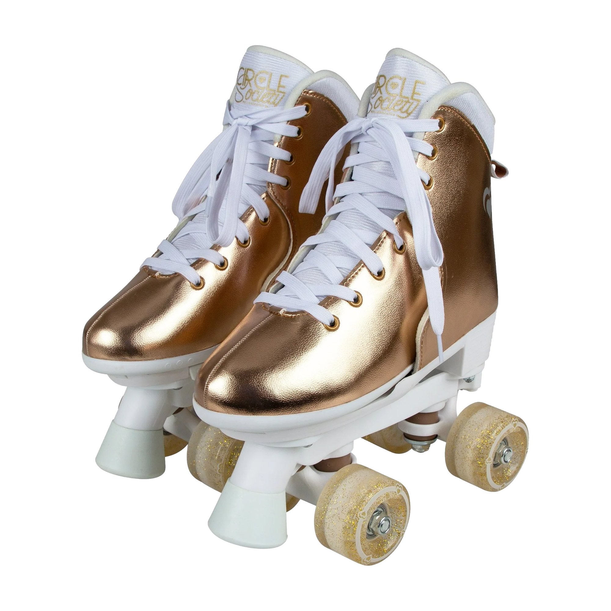 V240-BS-171362-187575-00 Circle Society Adjustable Quad Kids Roller Skates In Metallic Rose Gold - Image 1
