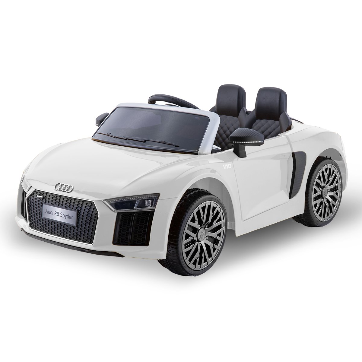 V240-CAR-SPD-WH-70533-00 Kahuna R8 Spyder Audi Licensed Kids Electric Ride On Car Remote Control - White - Image 1