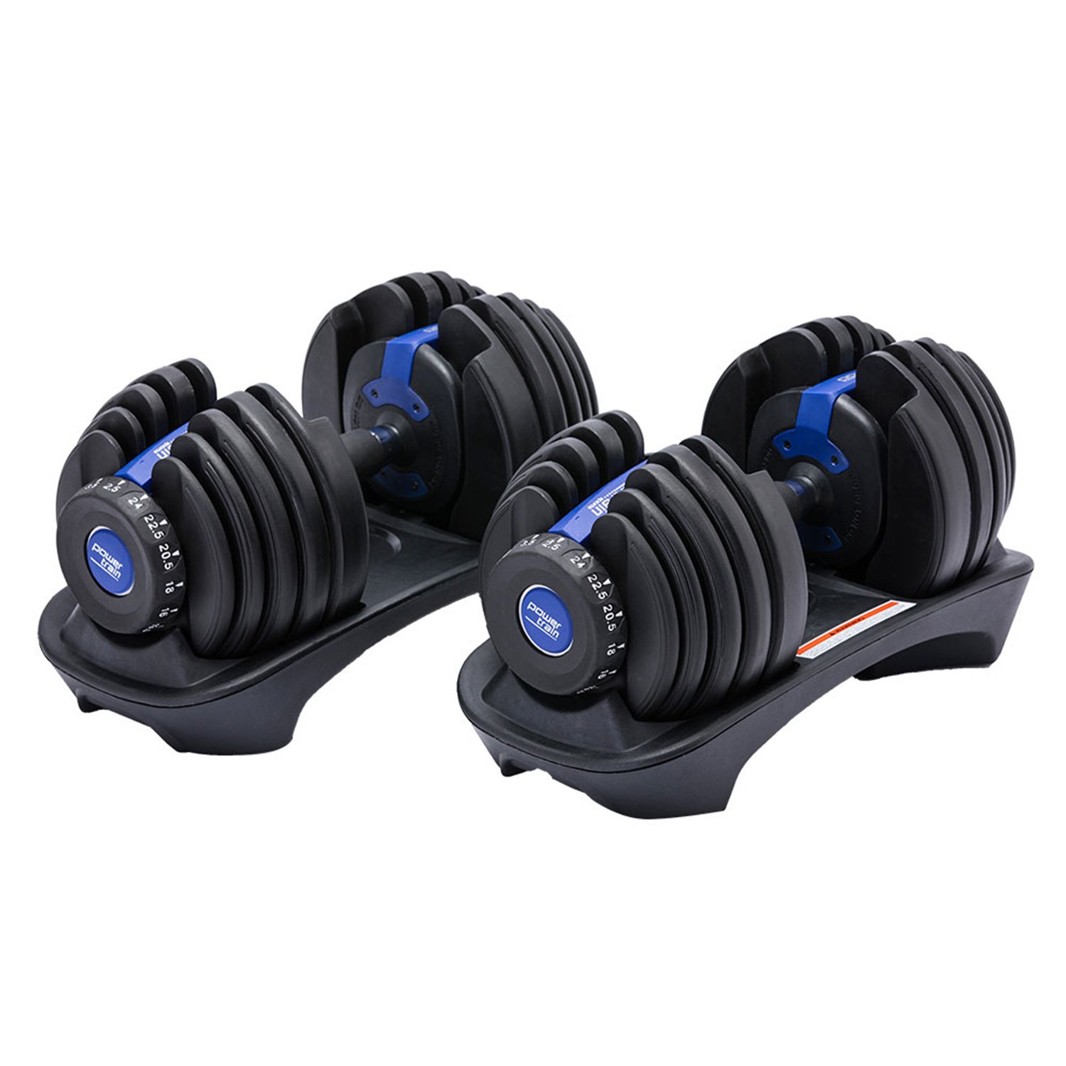 V240-DMB-BF1-024-BU-2-71467-00 Powertrain 2x 24kg Adjustable Dumbbell Home Gym Set - Image 1