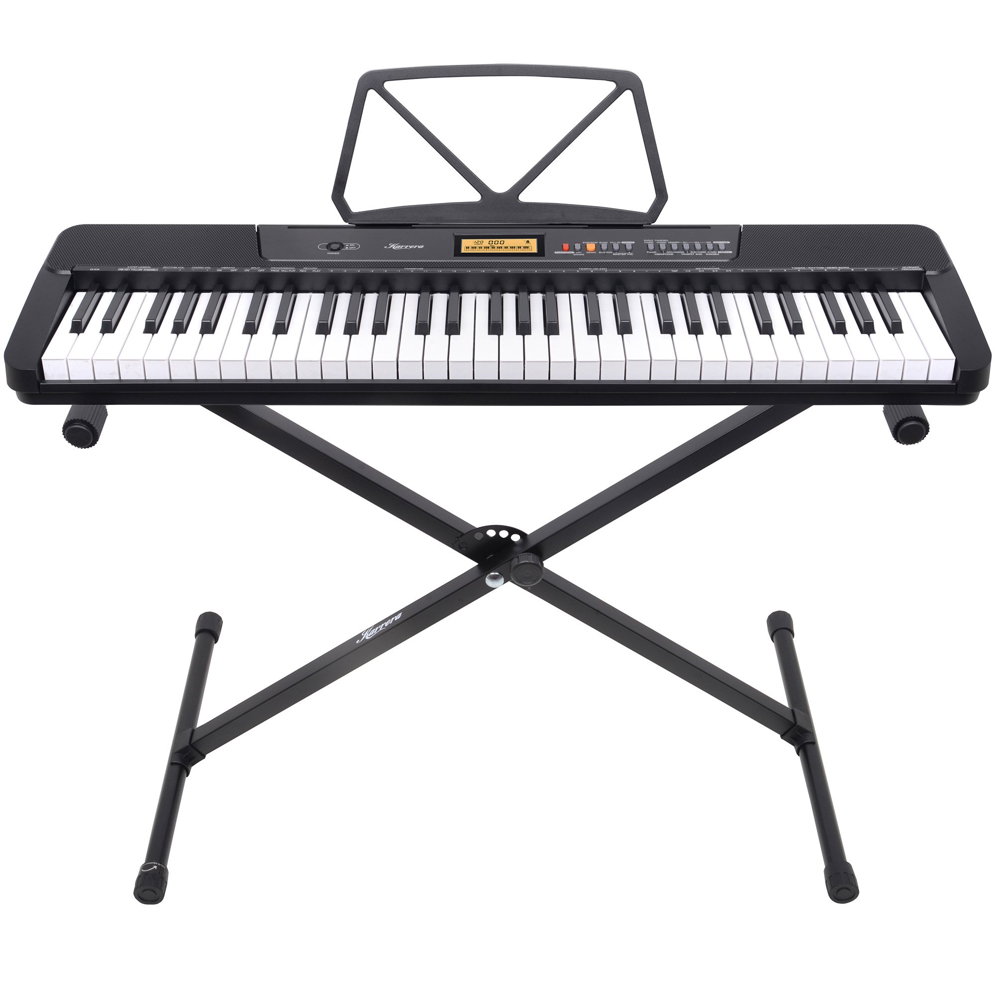 V240-EKB-CHJ-291-BK-202503061125-00 Karrera 61-Key Electronic Keyboard with LCD and Touch Response in Black CHJ-291 - Image 1