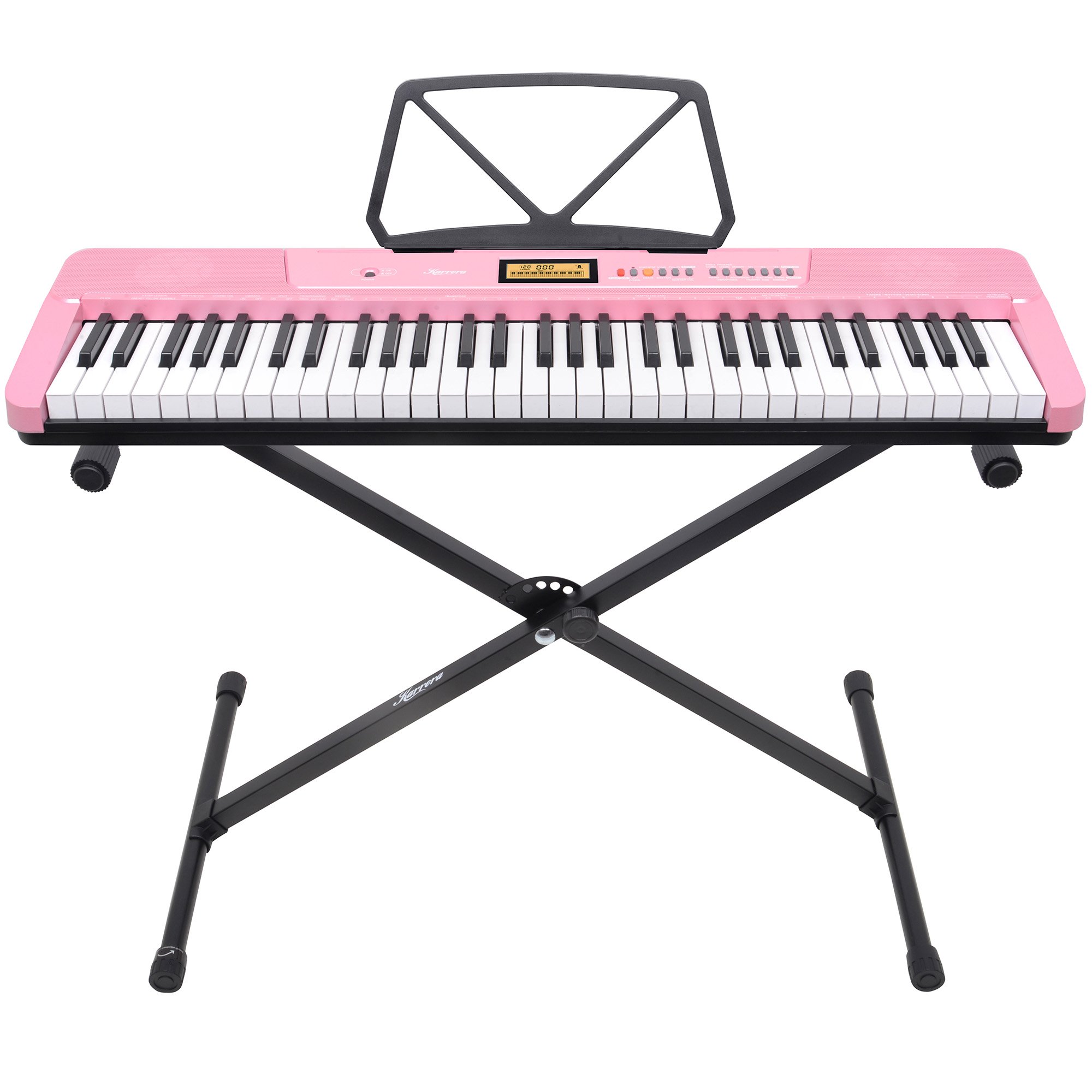 V240-EKB-CHJ-291-PK-202503061126-00 Karrera 61-Key Electronic Keyboard with LCD and Touch Response in Pink CHJ-291 - Image 1