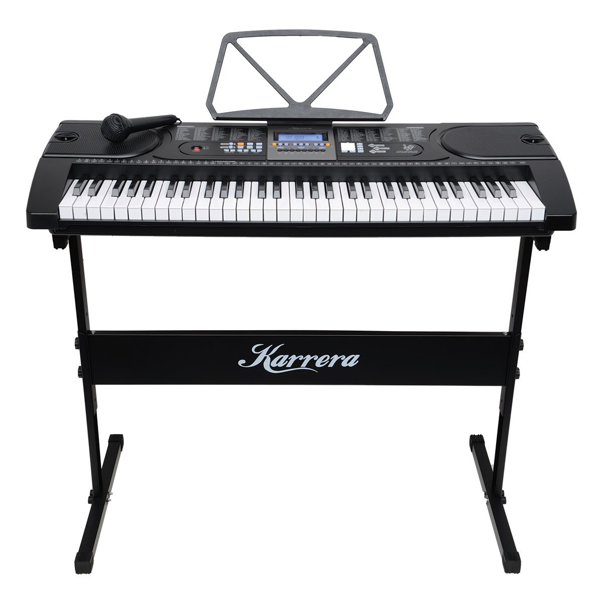 V240-EKB-CHJ-61-BK-71671-00 Karrera 61 Keys Electronic Keyboard Piano with Stand - Black - Image 1