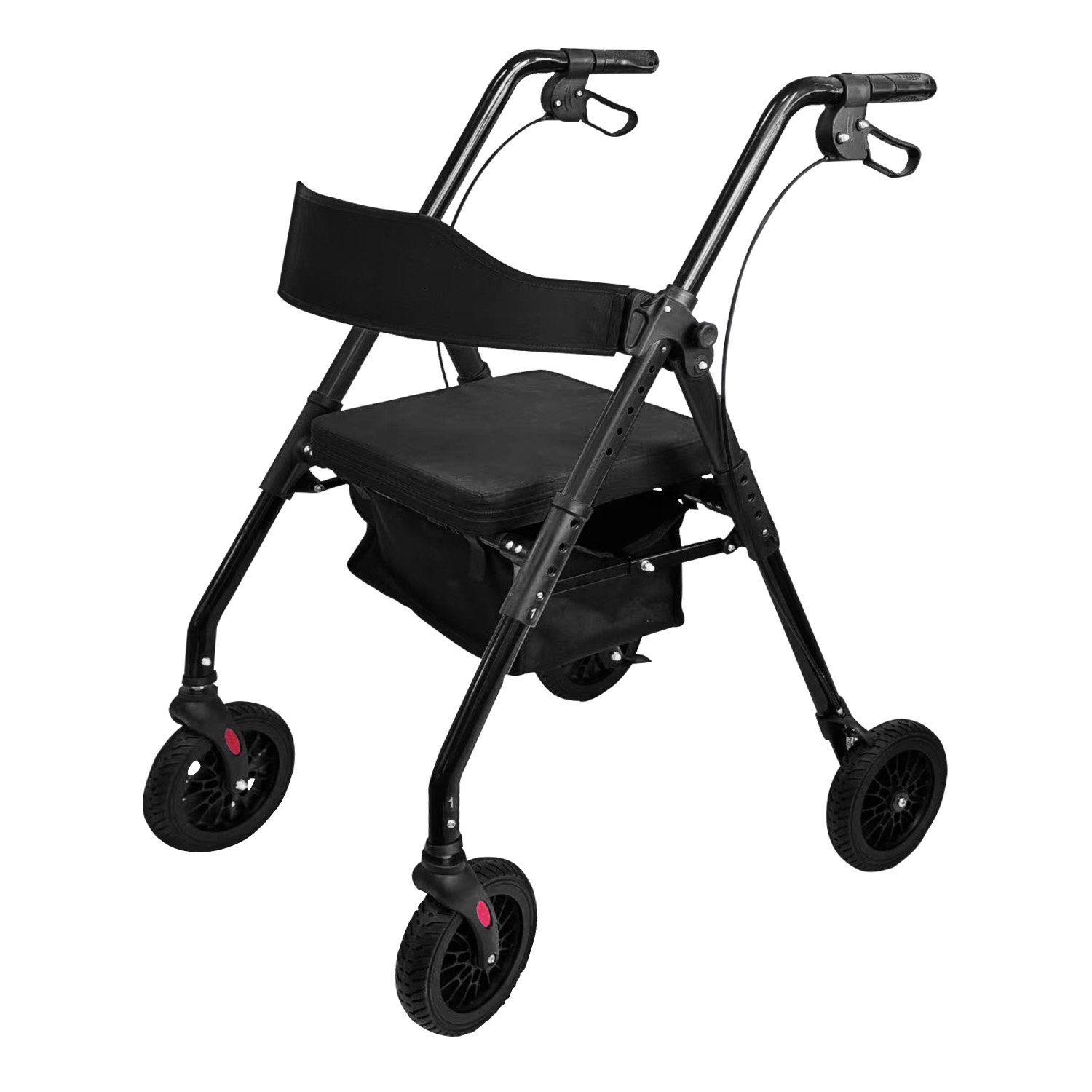 V240-FRW-MAS-029-BK-217090-00 Orthonica Foldable Mobility Steel Rollator 136kg Max Capacity Black - Image 1