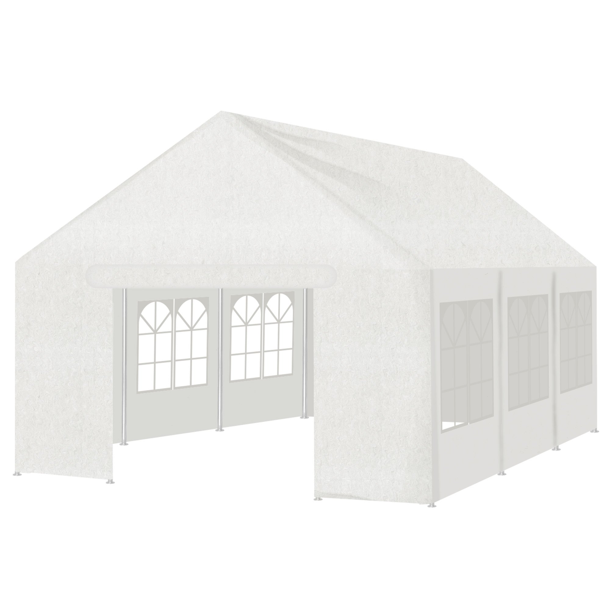 V240-GAZ-CPT-6X6-WH-73593-00 Wallaroo 6x6m Outdoor Event Marquee Gazebo Party Wedding Tent - White - Image 1