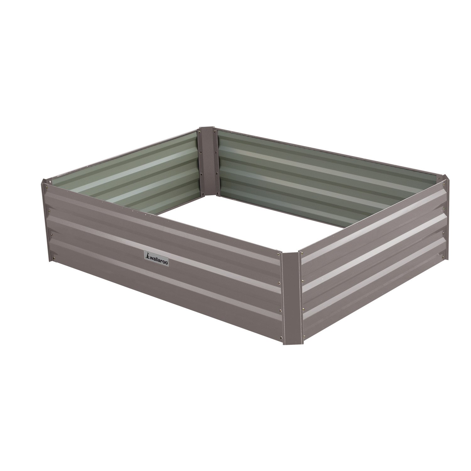 V240-GBD-BSW-1209-GY-73365-00 Wallaroo Garden Bed 120 x 90 x 30cm Galvanized Steel - Grey - Image 1