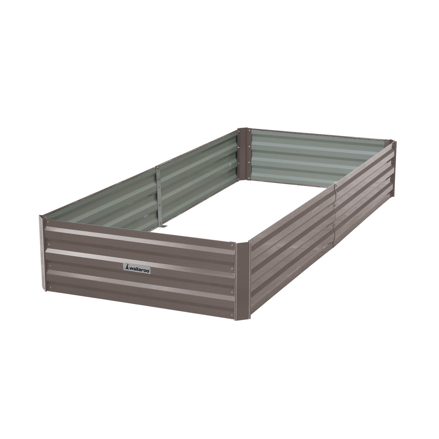 V240-GBD-BSW-2109-GY-73359-00 Wallaroo Garden Bed 210 x 90 x 30cm Galvanized Steel - Grey - Image 1